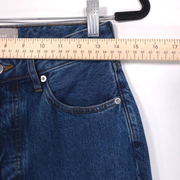 EVERLANE Women's Jeans 27 Crop Curvy 90's Cheeky Straight ORGANIC COTTON Button - Picture 5 of 12
